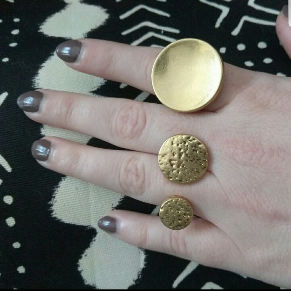 💥SOLD💥Hammered Boho Ring Set